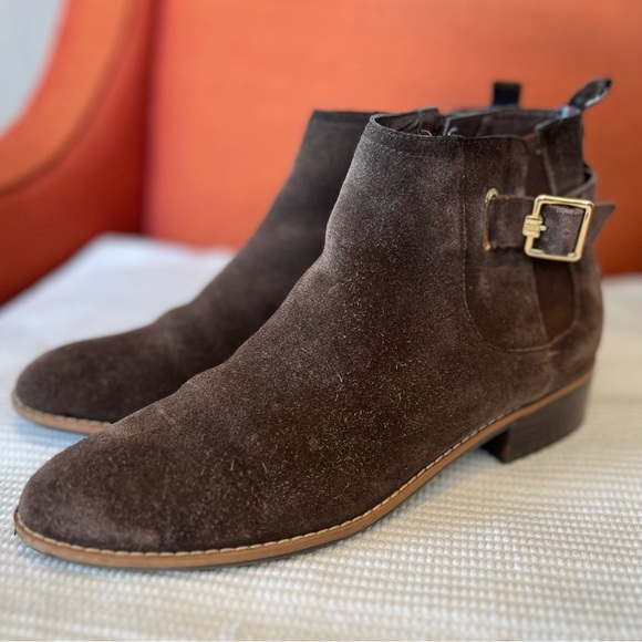 Tommy Hilfiger brown suede Chelsey boot. Sz.8.5 - Picture 3 of 12